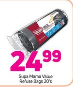 Supa mama Value Refuse Bag-20's Pack
