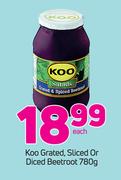 Koo Grated, Sliced Or Diced Beetroot-780g Each
