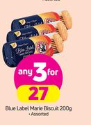 Blue Label Marie Biscuits Assorted-3x200g