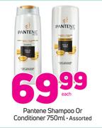 Pantene Shampoo Or Conditioner-750ml Each