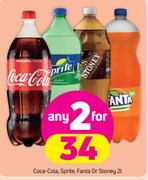 Coca-Cola/Sprite/Fanta Or Stoney-2xLtr