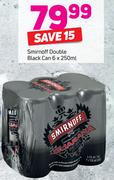 Smirnoff Double Black Can-6x250ml