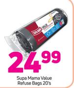 Supa Mama Value Refuse Bags 20’s