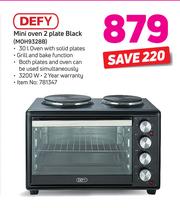 Two plate stove with clearance oven for sale