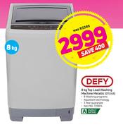 Defy 8kg Top Load Washing Machine Metallic DTL145