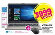 Asus Intel Celeron Notebook X541NA-GQ278T With Ultra Link Mouse