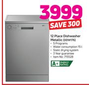 Defy 12 Place Dishwasher Metallic DDW176