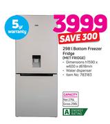 KIC 298Ltr Bottom Freezer Fridge MET FRIDGE