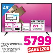 Sinotec 49" UHD Smart Digital LED TV STL-49G7000UM