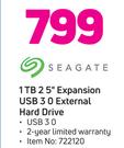 Seagate 1TB 2.5" Expansion USB 3.0 External Hard Drive