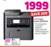 Canon 4 In 1 Laser Printer MF237w