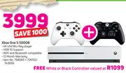 Xbox One S 500GB Free White Or Black Controller