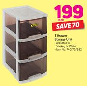 Addis 3 Drawer Storage Unit-Each