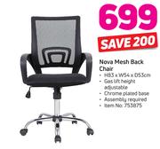 Nova Mesh back Chair-H83 x W54 x D53cm