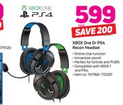 Xbox One & PS4 Recon Headset-Each