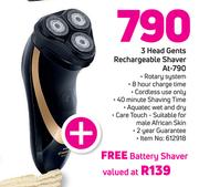 Philips 3 Head Gents Rechargeable Shaver At-790 With Free Battery Shaver