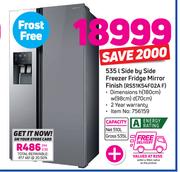 Samsung 535Ltr Side By Side Freezer Fridge Mirror Finish RS51K54F02A F