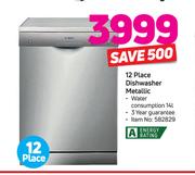 Bosch 12 Place Dishwasher Metallic