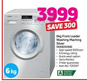 Bosch 6kg Front Loader Washing Machine Silver WAB20268