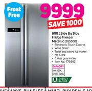 AEG 600Ltr Side By Side Fridge Freezer Metallic S55300