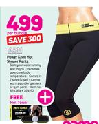 ASN Power Knee Hot Shaper Pants With Free Hot Toner-Per Bundle