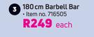 Trojan 180cm Barbell Bar-Each