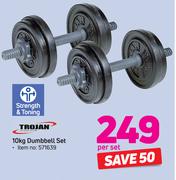 Trojan 10kg Dumbbell Set-Per Set
