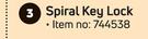 Spiral Key Lock-Each