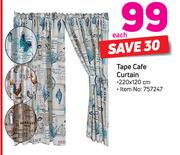 Always Home 220 x 120cm Tape Cafe Curtain-Each