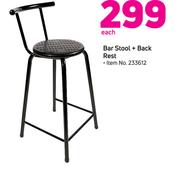 Bar Stool + Back Rest-Each