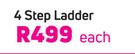 4 Step Ladder In White Or Blue-Each