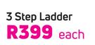 3 Step Ladder In White Or Blue-Each