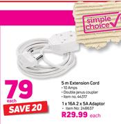 Simple Choice 5m Extension Cord