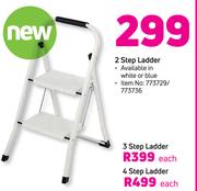 4 Step Ladder In White Or Blue-Each