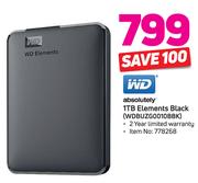 Western Digital(WD) 1TB Elements Black WDBUZG0010BBK
