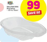 Baby Care Delux Bath With Plug (White)