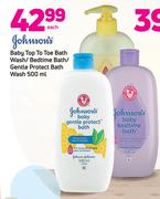 Johnson’s Top To Toe Bath Wash/Bedtime Bath/Gentle Protect Bath Wash-500ml Each