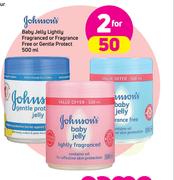Johnson's Baby Jelly Lightly Fragranced Or Fragrance Free Or Gentle Protect-2 x 50ml