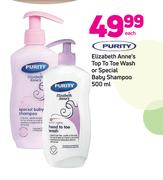 Elizabeth Anne's Top To Toe Wash Or Special Baby Shampoo-500ml Each