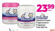 Bennetts Aqueous Cream Fragranced Or Fragrance Free-500ml Each