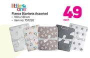 Little One Fleece Blankets (100 x 130cm)-Each