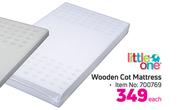 Little One Wooden Cot Mattress-Each