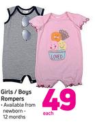 Little One Girls/Boys Rompers-Each