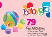 Babygro Puzzle Ball With Shapes-Per Set