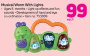 Babygro Musical Worm With Lights-Each