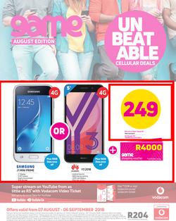 Game Vodacom : Unbeatable Cellular Deals (7 Aug - 6 Sept 2018), page 1