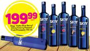 SKYY Vodka Blue Berry/Citrus/Cherry/Passion/Fruit/Pineapple-750ml Each