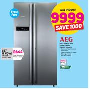 AEG 600Ltr Side By Side Fridge Freezer (Metallic) S55300