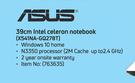 Asus 39cm Intel Celeron Notebook X541NA-GQ278T-Each