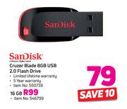 Sandisk Cruzer Blade 8GB USB 2.0 Flash Drive